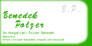 benedek polzer business card